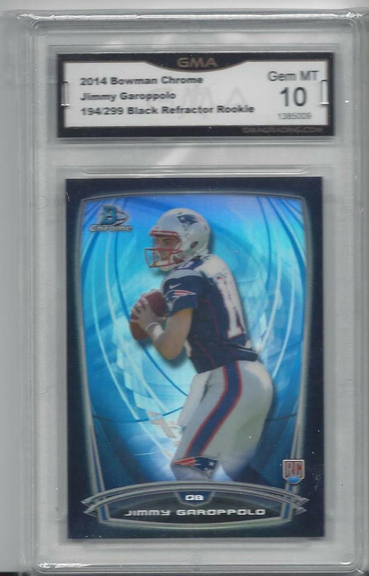 JIMMY GAROPPOLO 2014 BOWMAN CHROME BLACK REFRACTOR ROOKIE RC /299 GMA 10 GEM MT