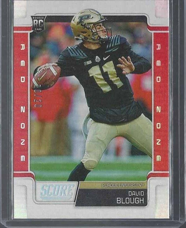 DAVID BLOUGH 2019 SCORE RED ZONE PURDUE ROOKIE RC #D 10/20
