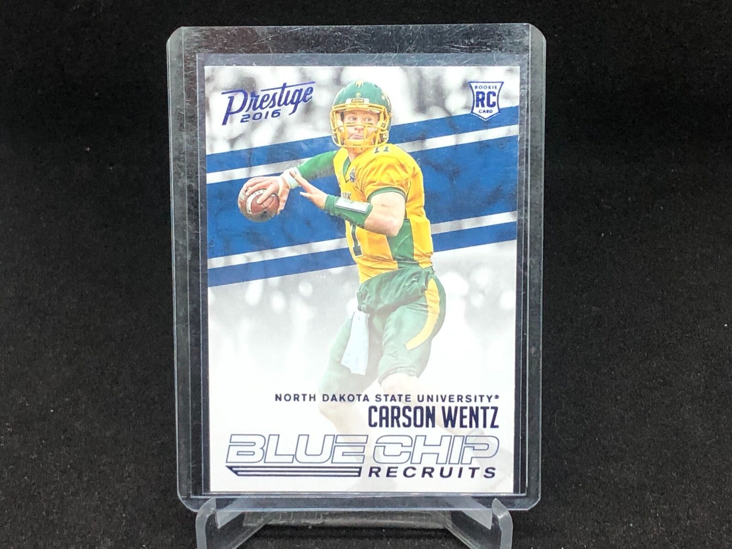 CARSON WENTZ 2016 PANINI PRESTIGE BLUE CHIPS RECRUITS RC # 4
