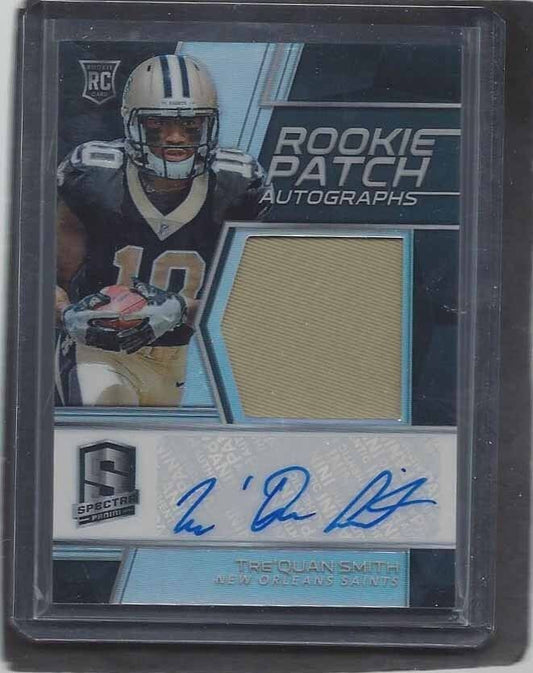 TRE'QUAN SMITH 2018 PANINI SPECTRA RPA SAINTS ROOKIE PATCH AUTO RC #D 20/99