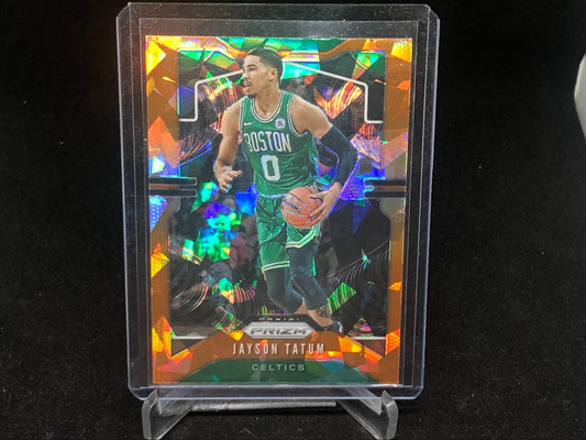 JAYSON TATUM 2019-20 PANINI PRIZM ORANGE CRACKED ICE PRIZM # 39
