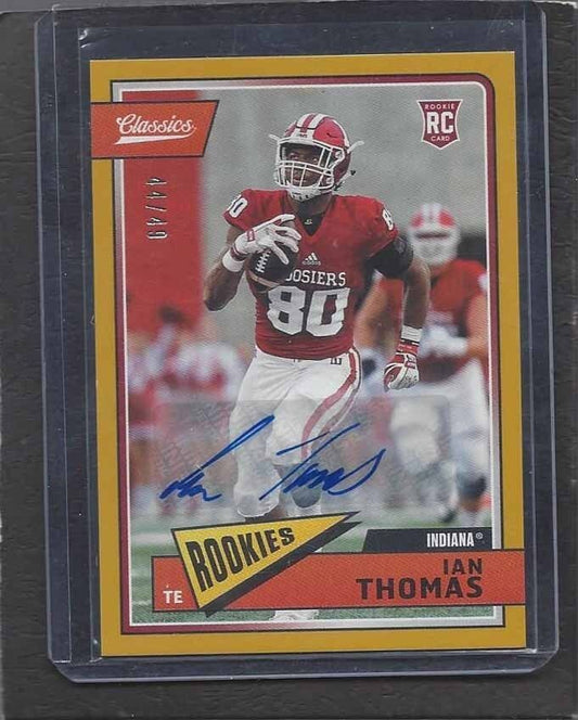 IAN THOMAS 2018 PANINI CLASSICS BRONZE INDIANA UNIVERSITY AUTO RC #D 44/49