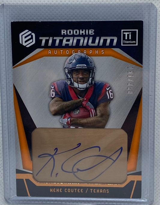 KEKE COUTEE 2018 PANINI ELEMENTS ORANGE ROOKIE TITANIUM ON CARD AUTO RC #D /350