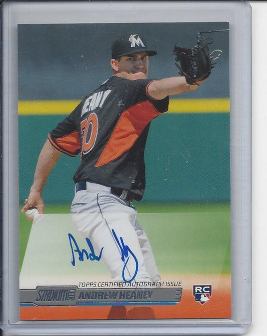 ANDREW HEANEY 2014 STADIUM CLUB ON CARD ROOKIE AUTO RC