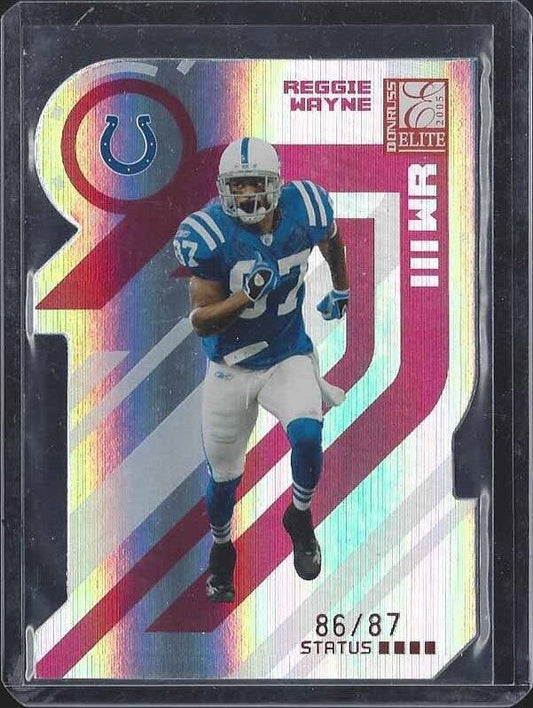 REGGIE WAYNE 2005 DONRUSS ELITE STATUS RED DIE CUT #D 86/87