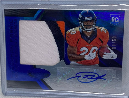 DEVONTAE BOOKER 2016 PANINI CERTIFIED FRESHMAN FABRIC BLUE PATCH AUTO RC #D 6/50