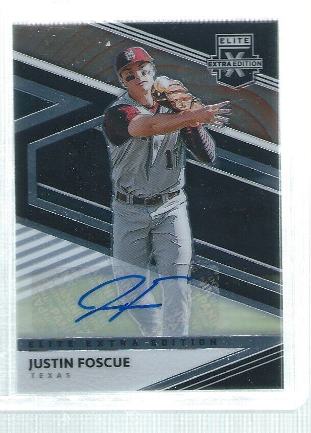 JUSTIN FOSCUE 2020 ELITE EXTRA EDITION CHROME AUTO PROSPECT #14