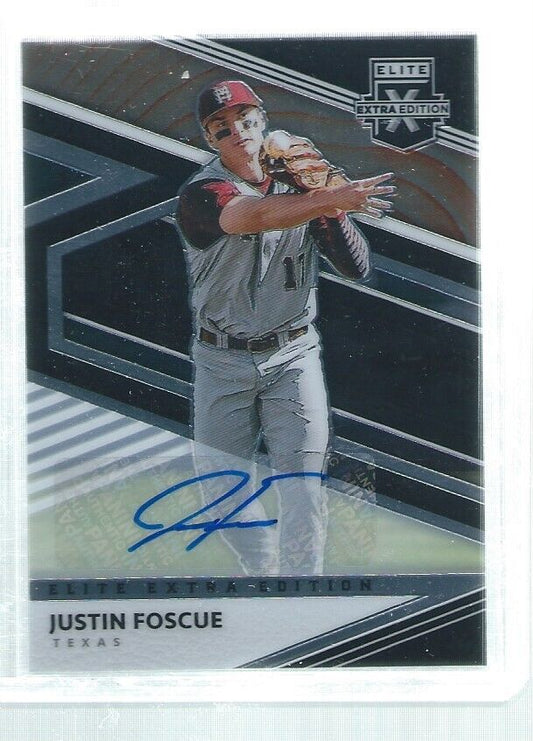 JUSTIN FOSCUE 2020 ELITE EXTRA EDITION CHROME AUTO PROSPECT #14