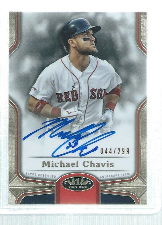 MICHAEL CHAVIS 2020 TOPPS TIER ONE ON CARD AUTO #D 44/299