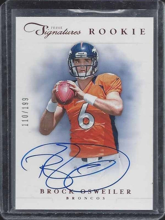 BROCK OSWEILER 2012 PANINI PRIME SIGNATURES ON CARD ROOKIE AUTO RC #D /199