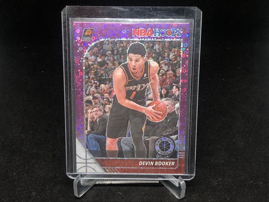 DEVIN BOOKER 2019-20 PANINI HOOPS PREMIUM STOCK PURPLE DISCO PRIZM # 149