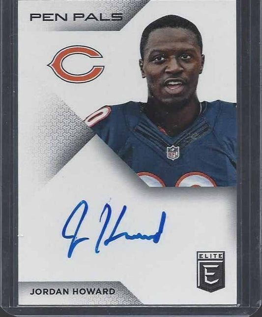 JORDAN HOWARD 2016 ELITE PEN PALS BEARS ON CARD ROOKIE AUTO RC