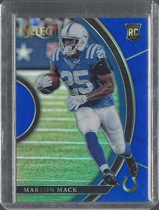 MARLON MACK 2017 PANINI SELECT BLUE PRIZM ROOKIE RC #D 6/149