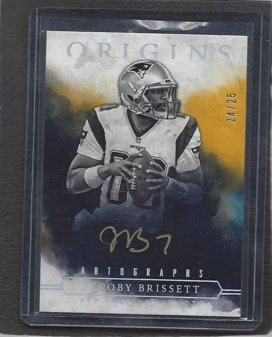 JACOBY BRISSETT 2016 PANINI ORIGINS GOLD SIGNING ON CARD ROOKIE AUTO RC #D 24/25