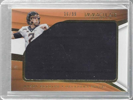 MASON RUDOLPH 2018 IMMACULATE JUMBO ROOKIE JERSEY RC #D 16/99