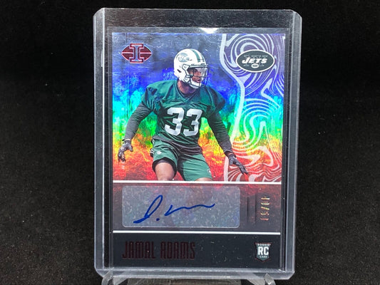JAMAL ADAMS 2017 PANINI ILLUSIONS RED AUTO RC #D 40/50