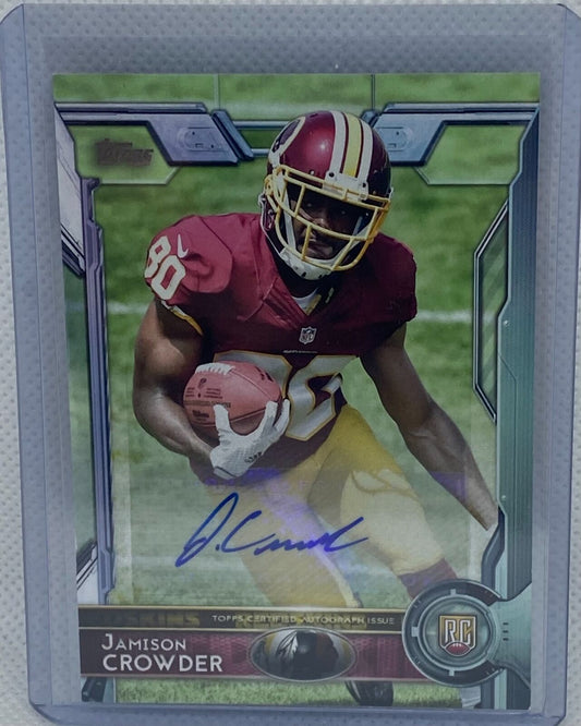 JAMISON CROWDER 2015 TOPPS SSP ROOKIE BASE SET RARE AUTO RC #494