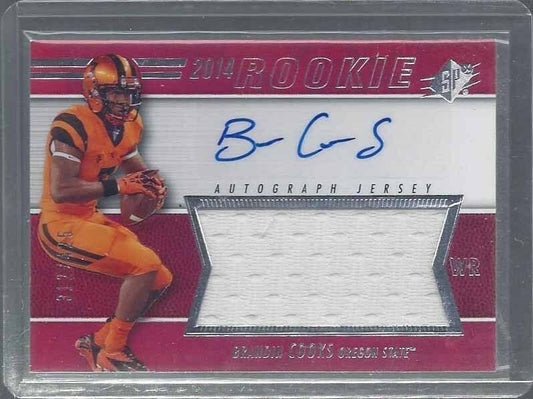BRANDIN COOKS 2014 SPX PATRIOTS OREGON STATE ROOKIE JERSEY AUTO RC #D 312/425