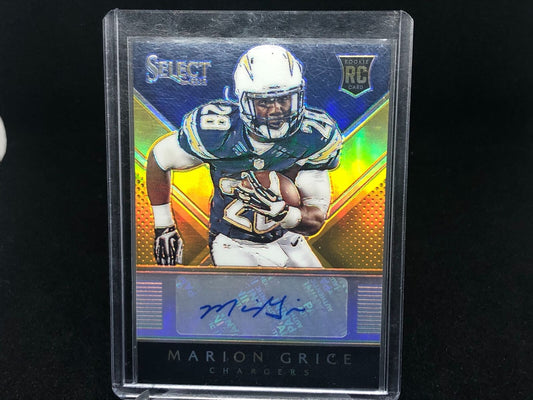 MARION GRICE 2014 PANINI SELECT GOLD PRIZM AUTO RC #D 1/10