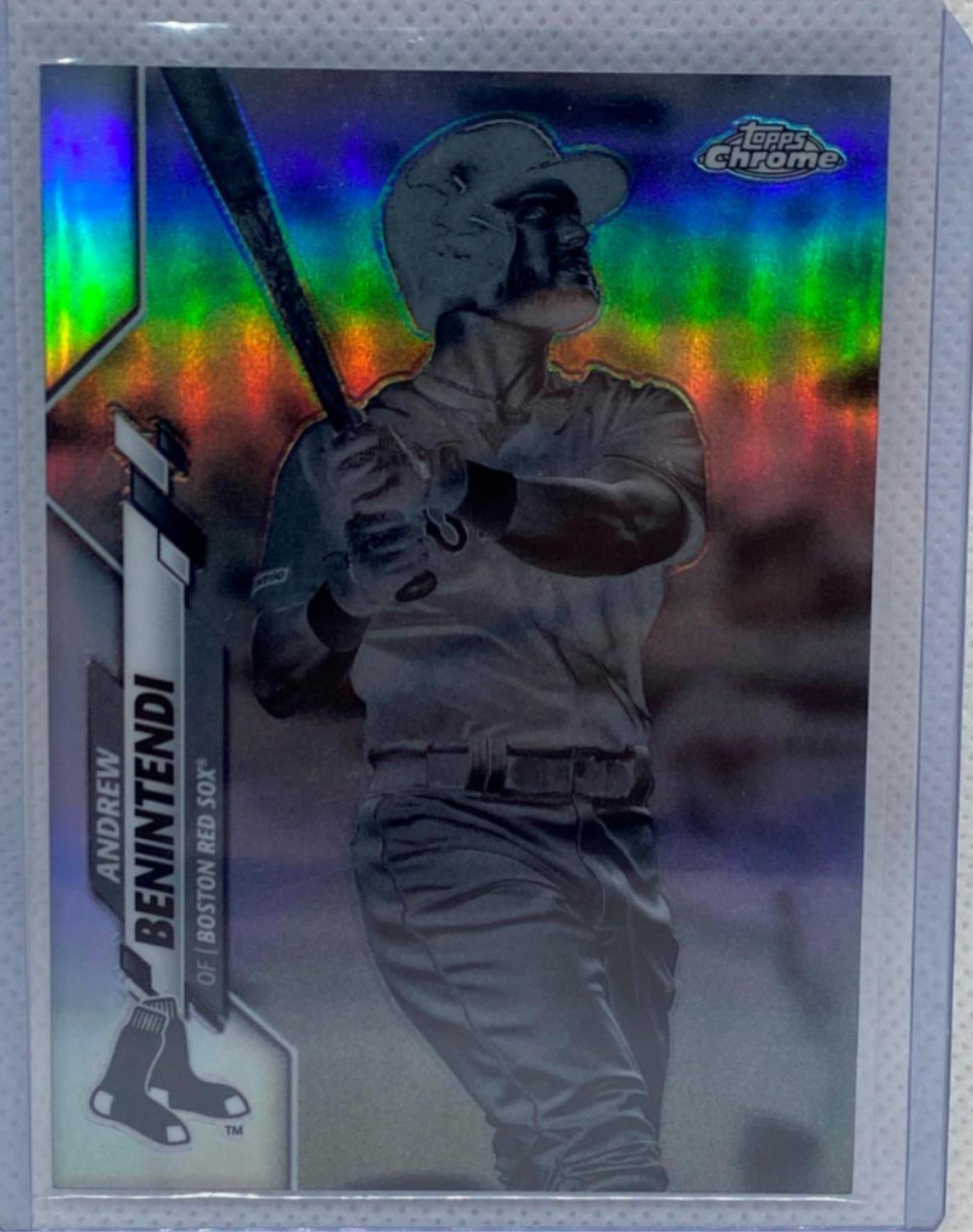 ANDREW BENINTENDI 2020 TOPPS CHROME BLACK AND WHITE NEGATIVE REFRACTOR #57