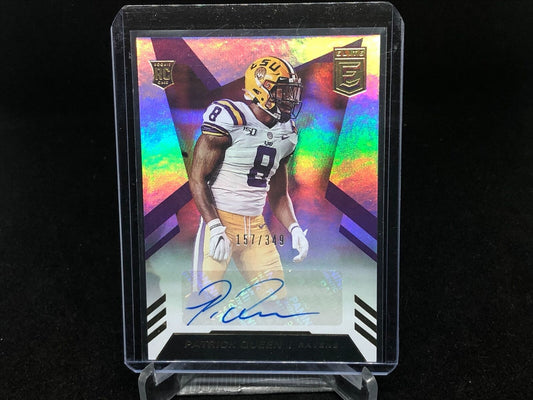 PATRICK QUEEN 2020 PANINI DONRUSS ELITE AUTO RC #D 157/349