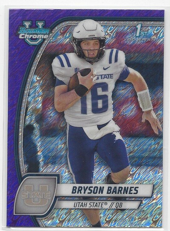 2024 BOWMAN CHROME UNIVERSITY FOOTBALL REFRACTORS STEALTH SHIMMER XFRAC QUANTITY