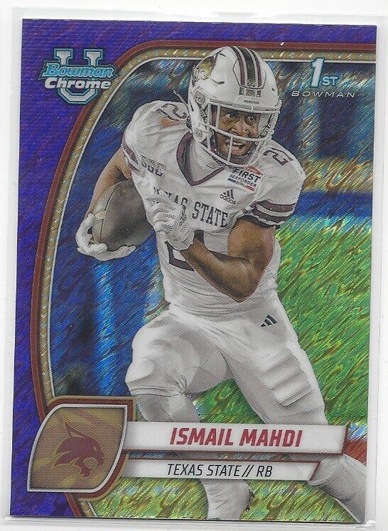 2024 BOWMAN CHROME UNIVERSITY FOOTBALL REFRACTORS STEALTH SHIMMER XFRAC QUANTITY