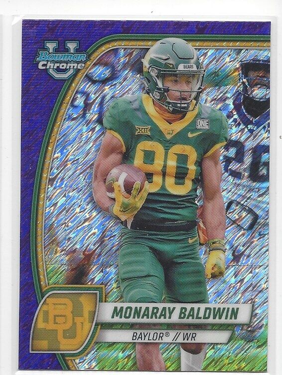 2024 BOWMAN CHROME UNIVERSITY FOOTBALL REFRACTORS STEALTH SHIMMER XFRAC QUANTITY