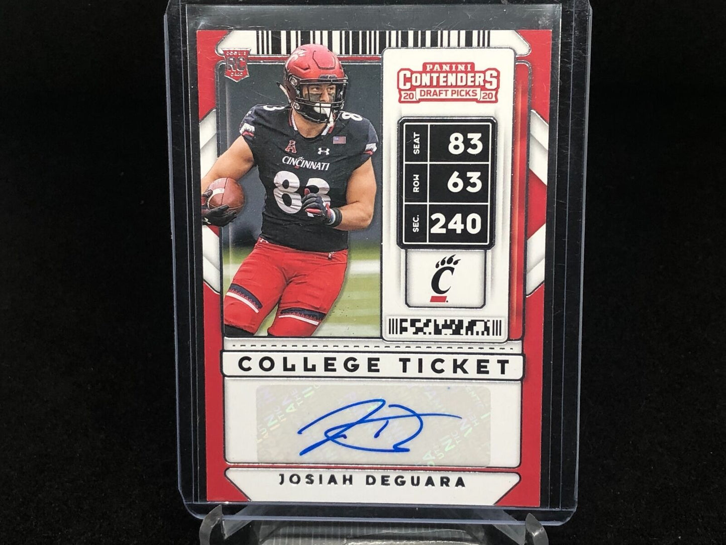 JOSIAH DEGURA 2020 CONTENDERS DRAFT PICKS COLLEGE TICKET AUTO RC # 204