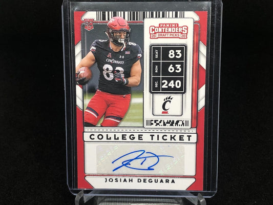 JOSIAH DEGURA 2020 CONTENDERS DRAFT PICKS COLLEGE TICKET AUTO RC # 204
