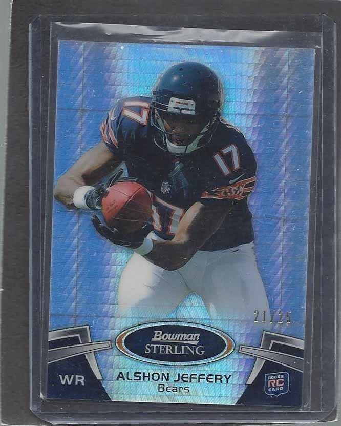 ALSHON JEFFERY 2012 BOWMAN STERLING PRISM REFRACTOR ROOKIE RC #D 21/25