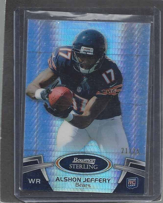 ALSHON JEFFERY 2012 BOWMAN STERLING PRISM REFRACTOR ROOKIE RC #D 21/25