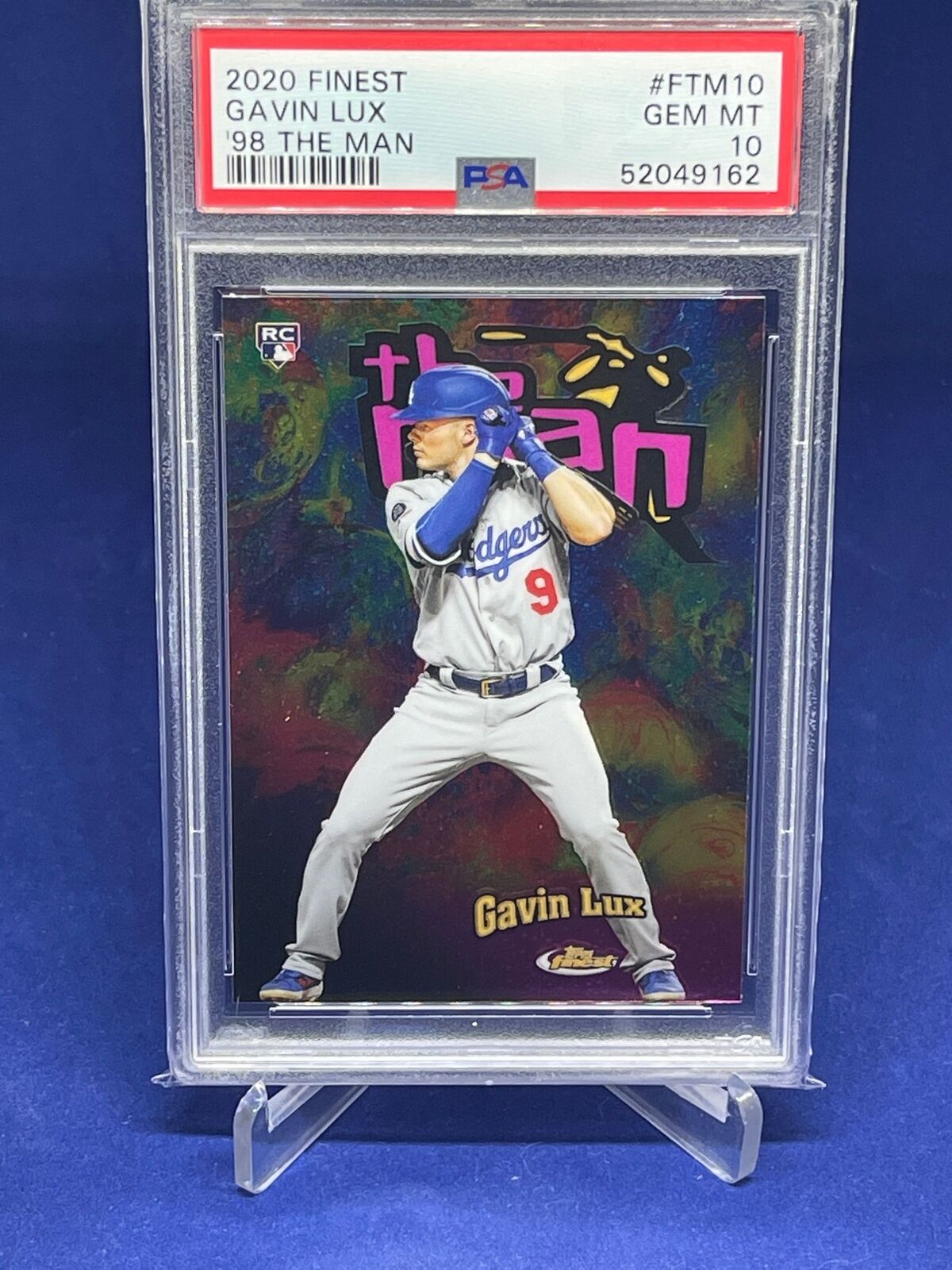 GAVIN LUX 2020 TOPPS FINEST '98 THE MAN ROOKIE RC PSA 10 GEM MINT