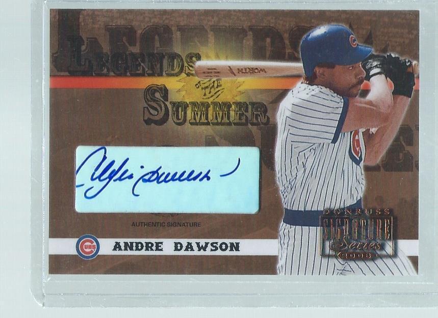 ANDRE DAWSON 2003 DONRUSS LEGENDS OF SUMMER AUTO