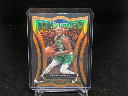 KEMBA WALKER 2019-20 PANINI SELECT PREMIER LEVEL DIE CUT ORANGE PRIZM #D /65