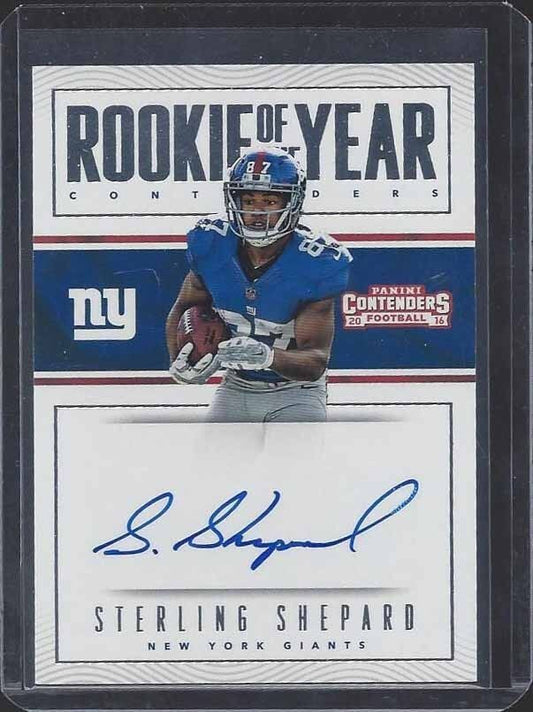 STERLING SHEPARD 2016 CONTENDERS ROOKIE OF THE YEAR ROY ON CARD AUTO RC #8