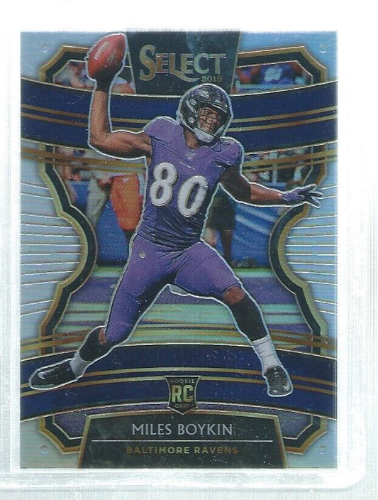 MILES BOYKIN 2019 PANINI SELECT CONCOURSE SILVER PRIZM ROOKIE RC #23