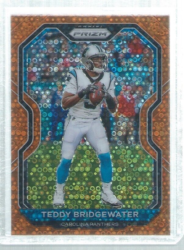 TEDDY BRIDGEWATER 2020 PANINI PRIZM ORANGE DISCO PRIZMS #236
