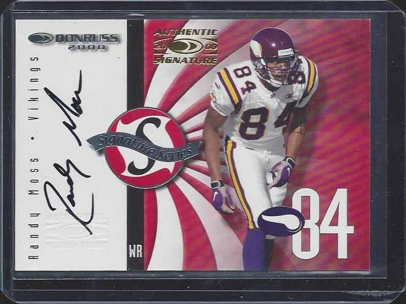 RANDY MOSS 2000 DONRUSS SIGNATURE SERIES ON CARD VIKINGS AUTO #D 16/25