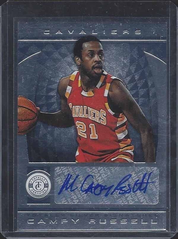 CAMPY RUSSELL 2013-14 TOTALLY CERTIFIED SILVER SIGNATURES CAVALIERS AUTO #214