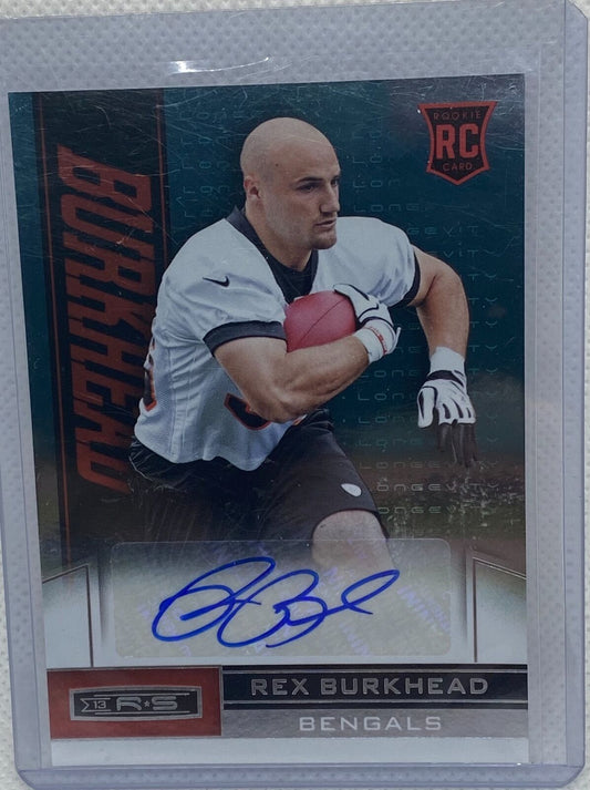 REX BURKHEAD 2013 PANINI ROOKIES & STARS AUTO RC #175