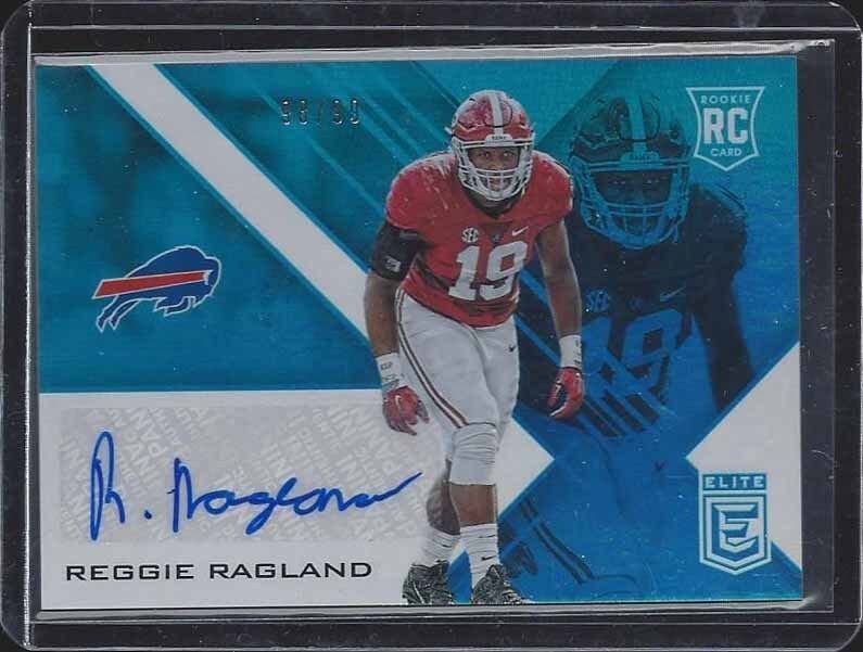REGGIE RAGLAND 2016 ELITE BLUE ALABAMA CRIMSON TIDE ROOKIE AUTO RC #D 98/99