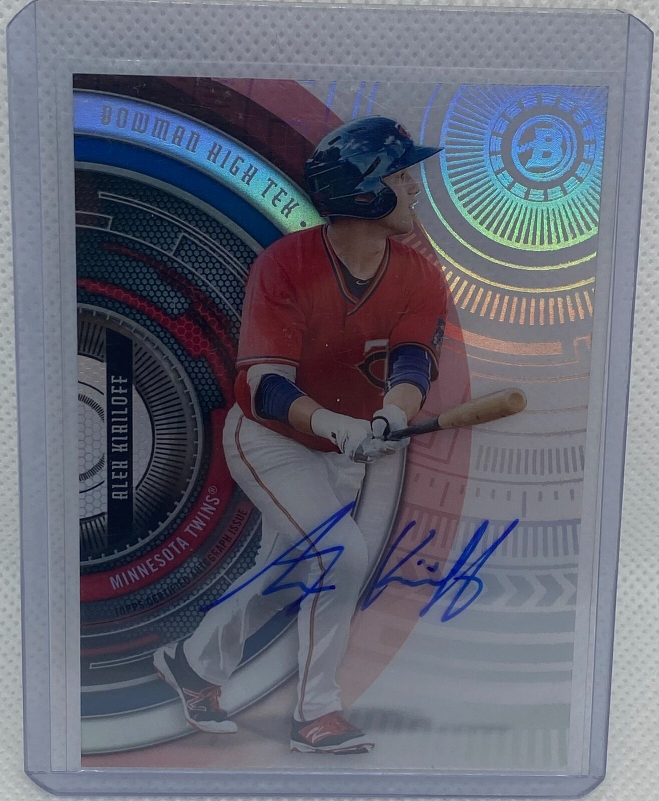 ALEX KIRILOFF 2017 TOPPS BOWMAN HIGH TEK PROSPECT ON CARD AUTO #BHT-AK
