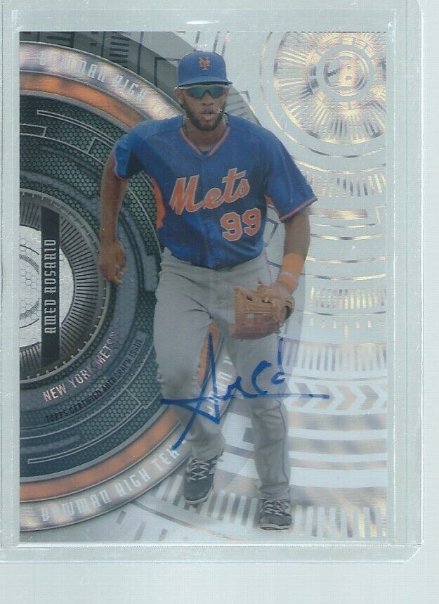 AMED ROSARIO 2017 BOWMAN HIGH TEK ON CARD AUTO REFRACTOR PROSPECT