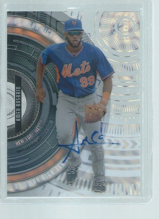 AMED ROSARIO 2017 BOWMAN HIGH TEK ON CARD AUTO REFRACTOR PROSPECT