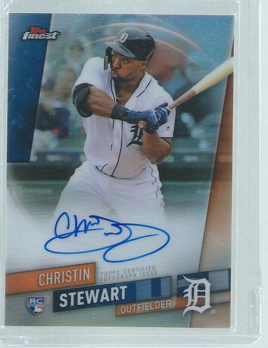 CHRISTIN STEWART 2019 TOPPS FINEST ON CARD AUTO REFRACTOR ROOKIE RC