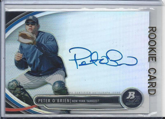 PETER O'BRIEN 2013 BOWMAN PLATINUM PROSPECTS REFRACTOR ON CARD PROSPECT AUTO