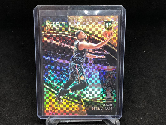 OMARI SPELLMAN 2018-19 SELECT COURTSIDE BRONZE CHECKERBOARD PRIZM RC #D 53/60
