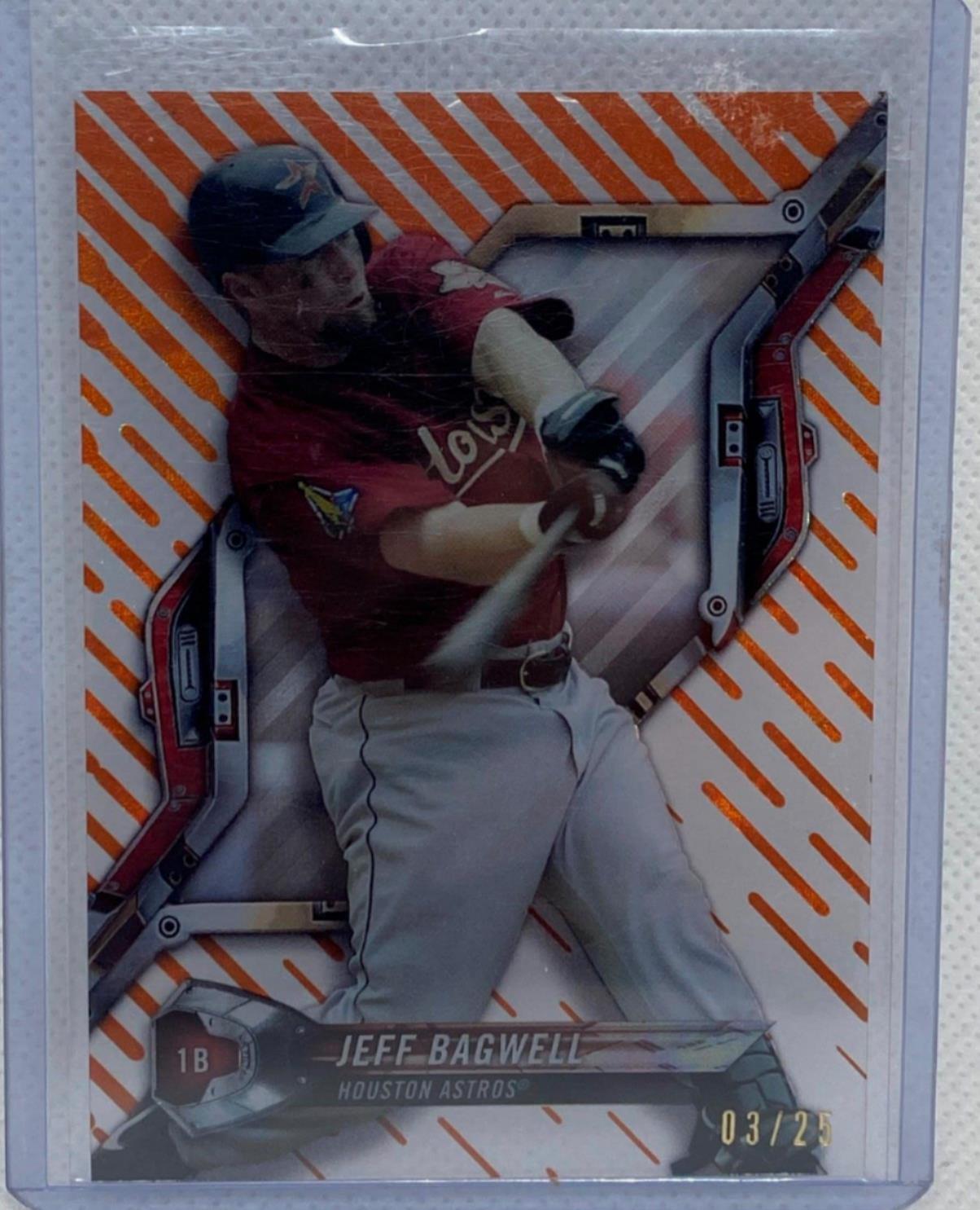 JEFF BAGWELL 2018 TOPPS BOWMAN HIGH TEK ORANGE DIFFRACTOR #D 03/25