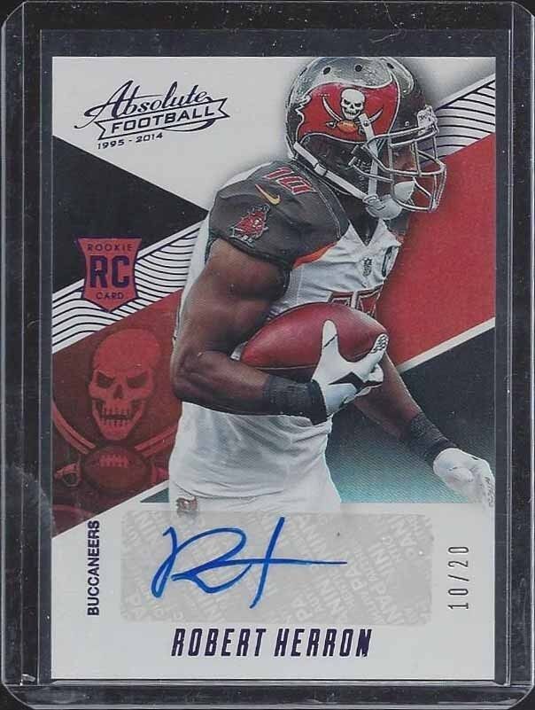1/1 ROBERT HERRON 2014 ABSOLUTE SPECTRUM PURPLE AUTO RC #D 10/20 HIS JERSEY #10!